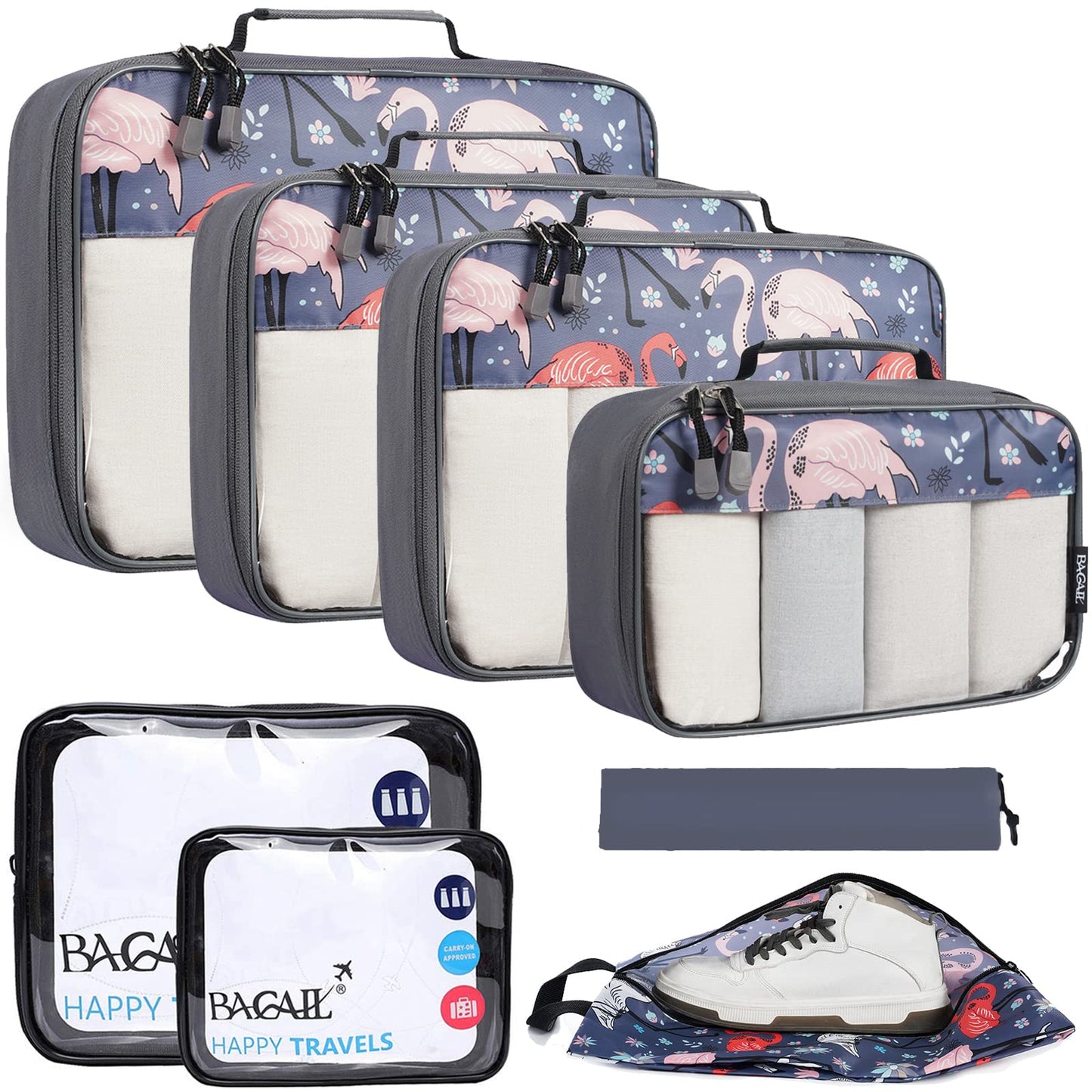 BAGAIL Travel Cubes: 8/9 Set Packing Organizers