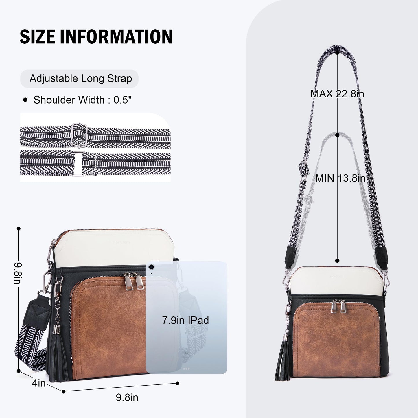Tassel Charm Crossbody Bag for Women