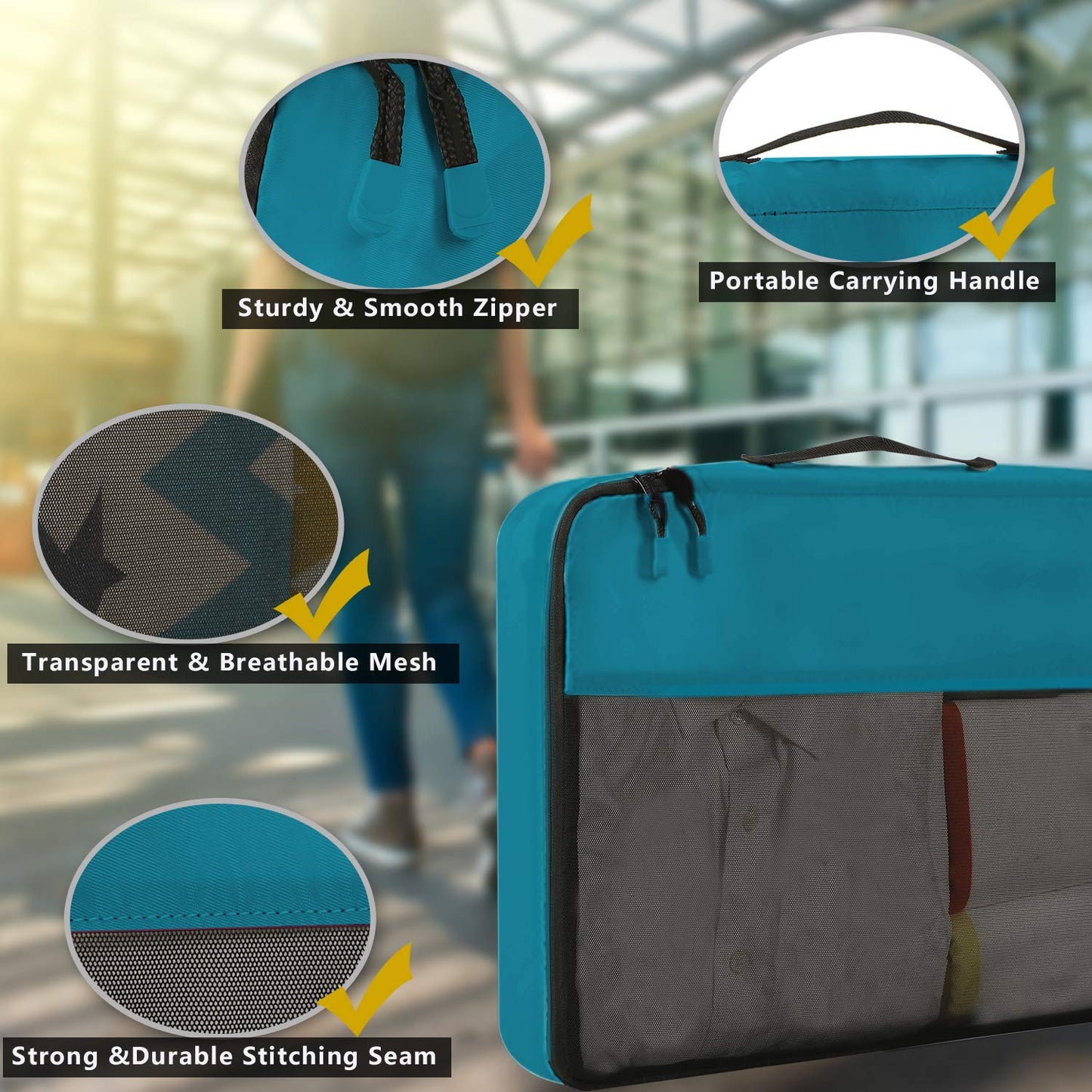 BAGAIL Travel Cubes: 8/9 Set Packing Organizers