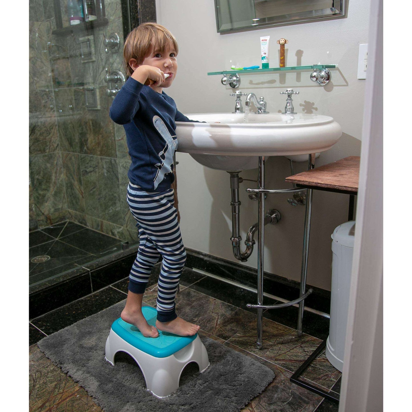 Nuby Gray Step Up Stool for Kids