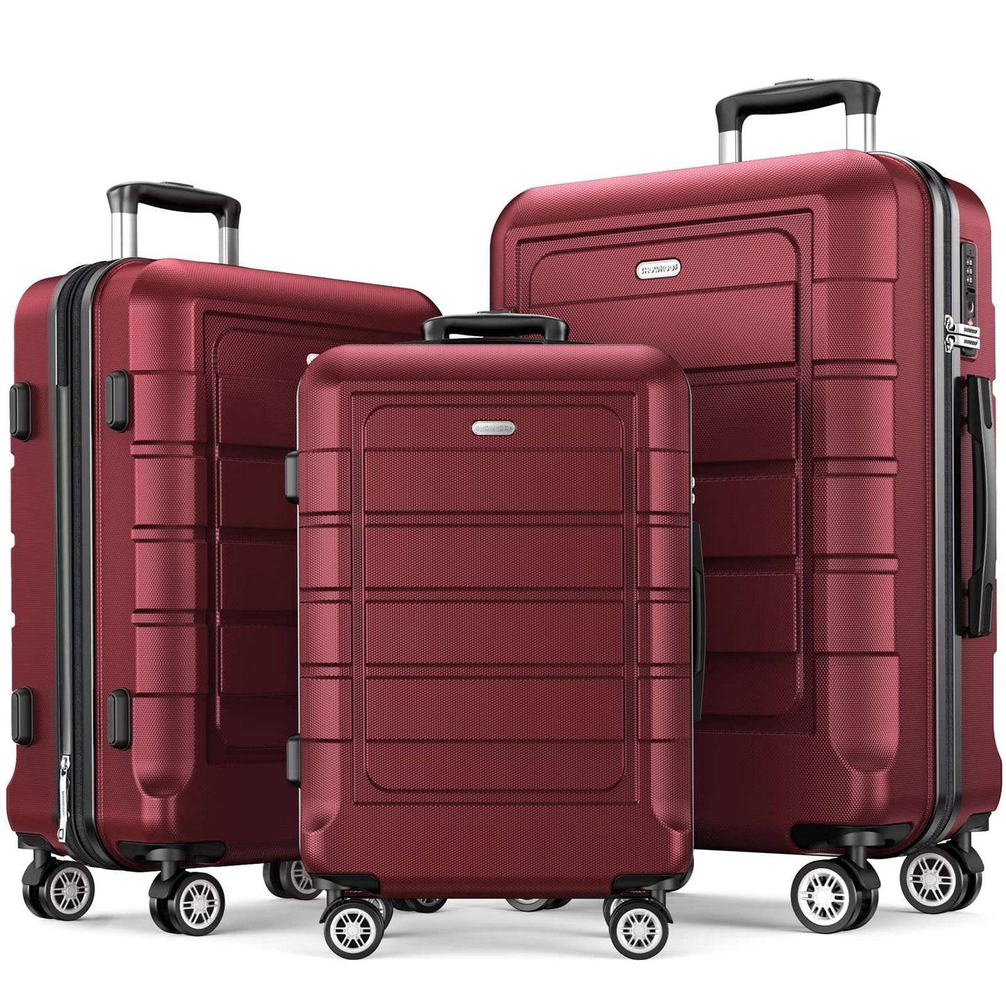 Expandable ShowKoo Suitcase - Durable & TSA Lock