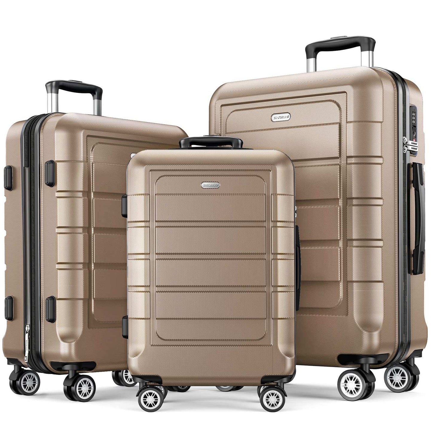 Expandable ShowKoo Suitcase - Durable & TSA Lock