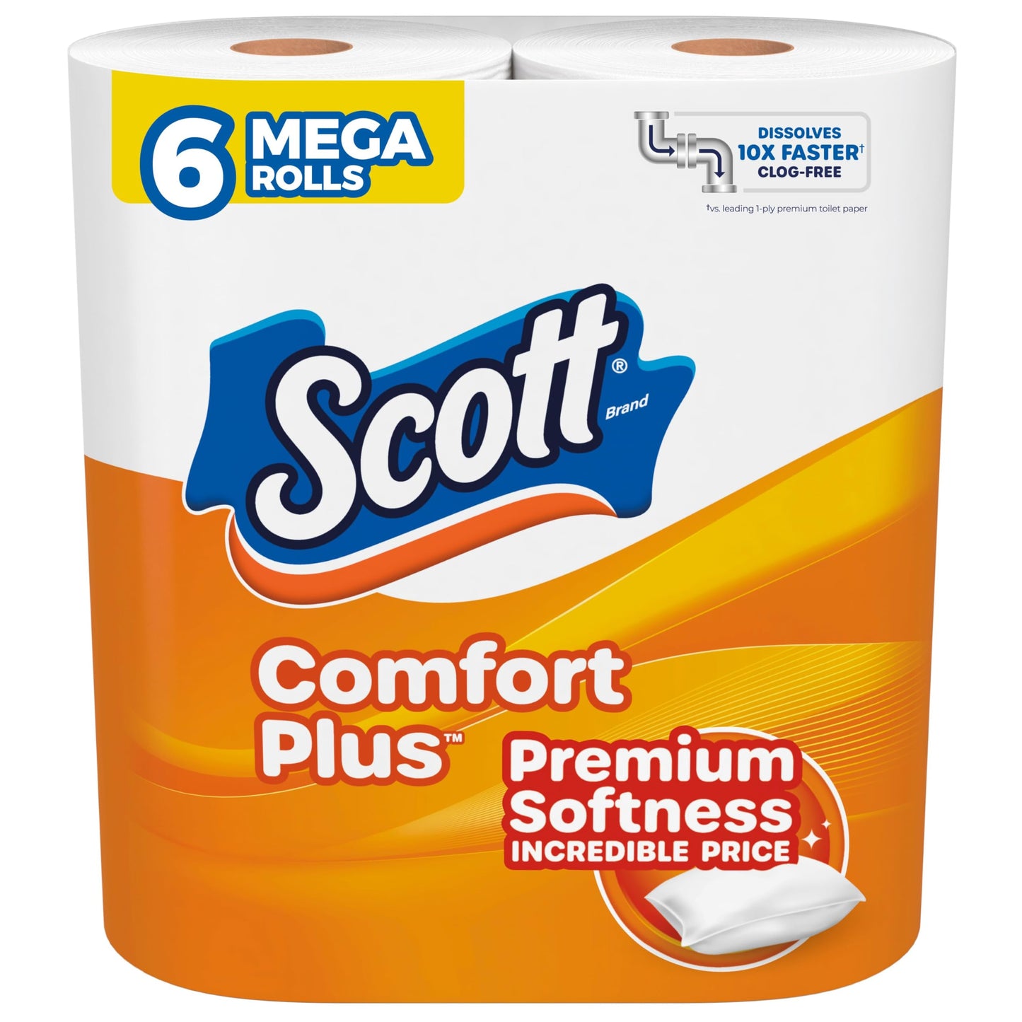 Scott Comfort+ 12 Double Rolls, 231 Sheets, Septic-Safe