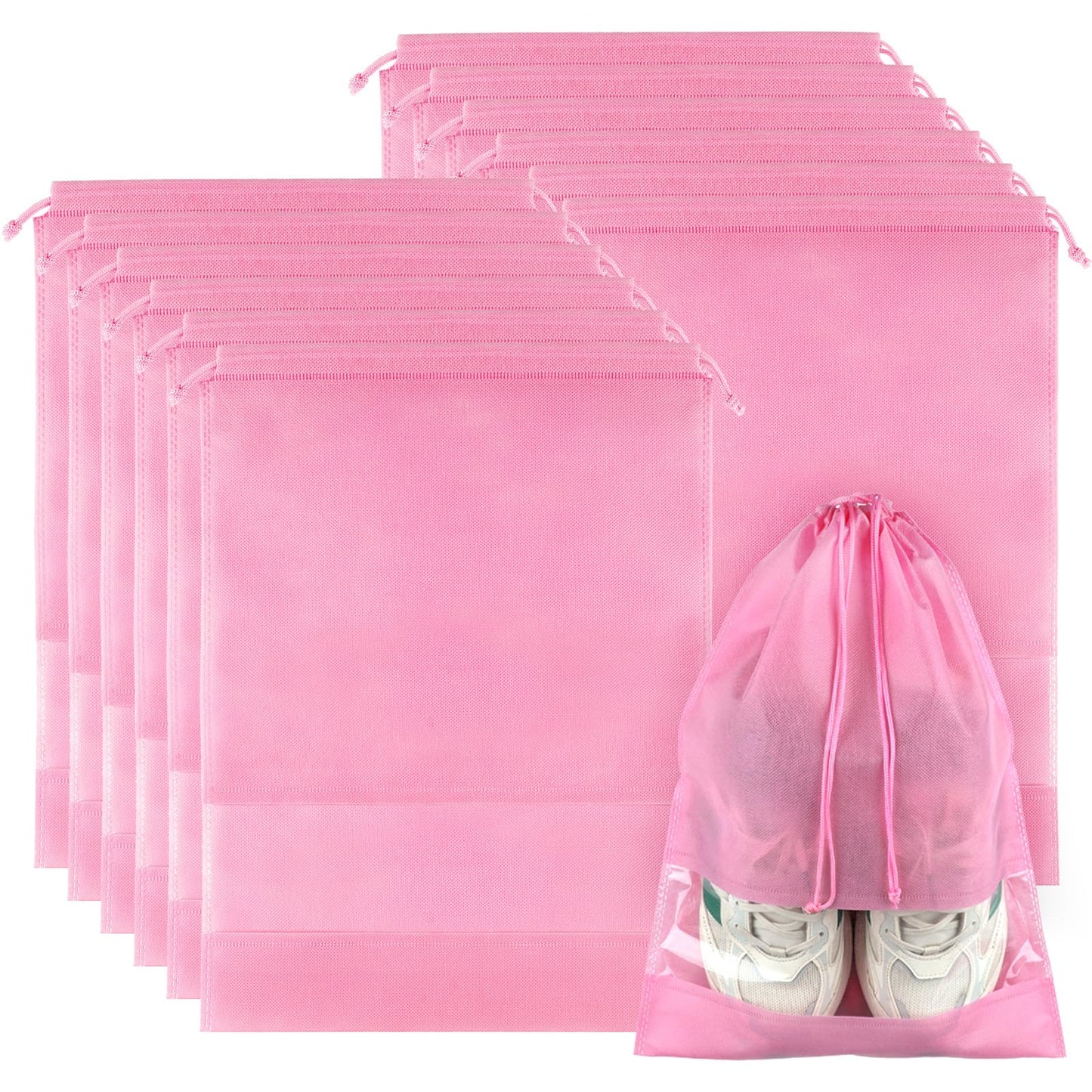 Clear View Travel Shoe Bags - 12 Pack
