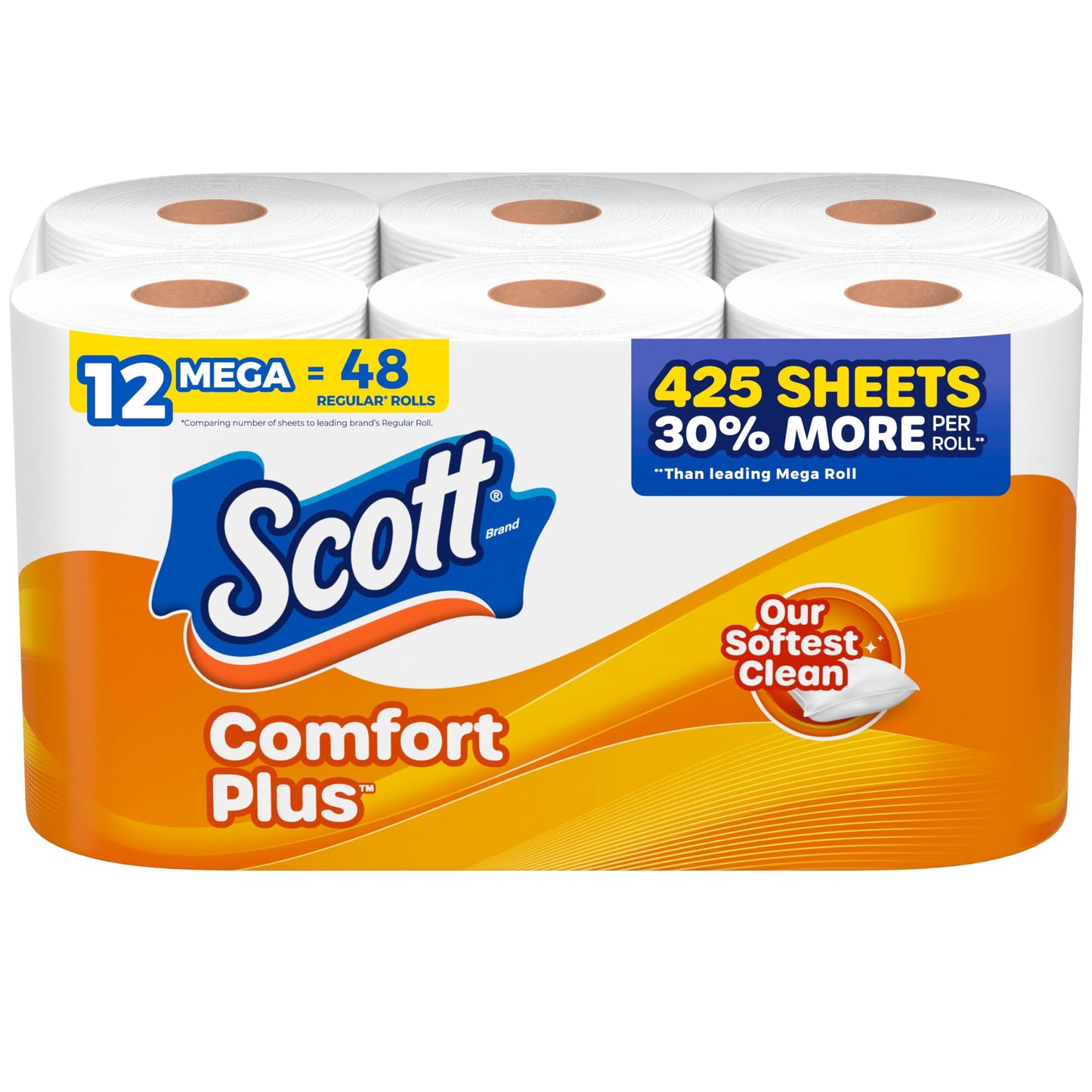 Scott Comfort+ 12 Double Rolls, 231 Sheets, Septic-Safe