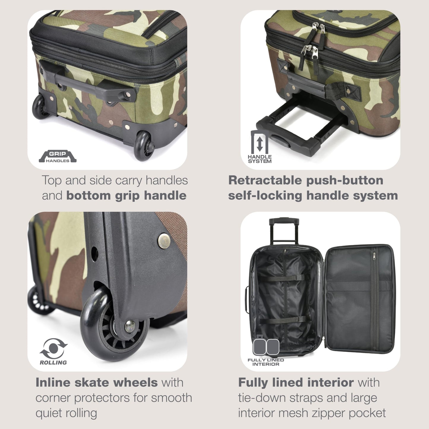 U.S. Traveler Rio Expandable Orange Carry-on