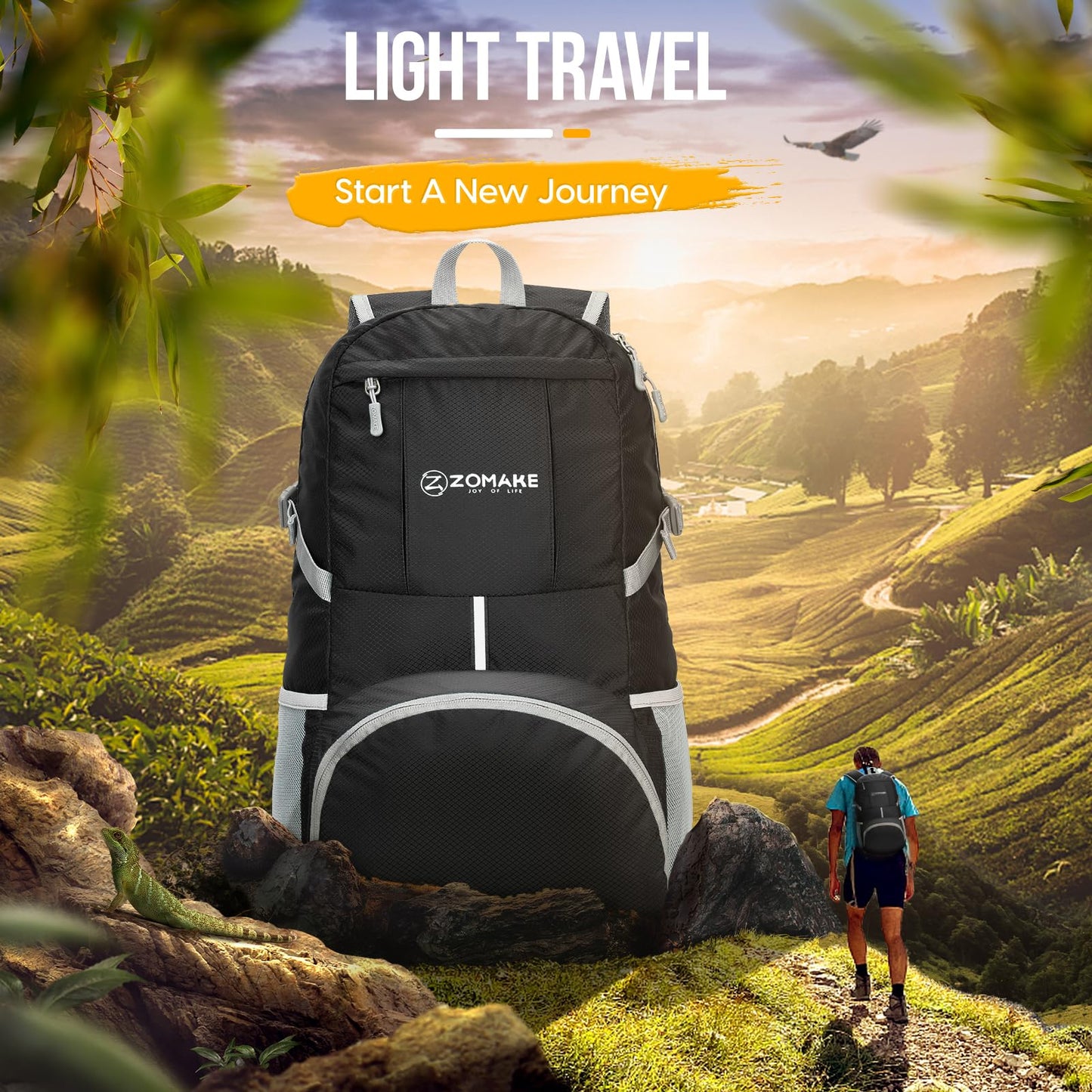 ZOMAKE 35L Compact Waterproof Hiking Backpack