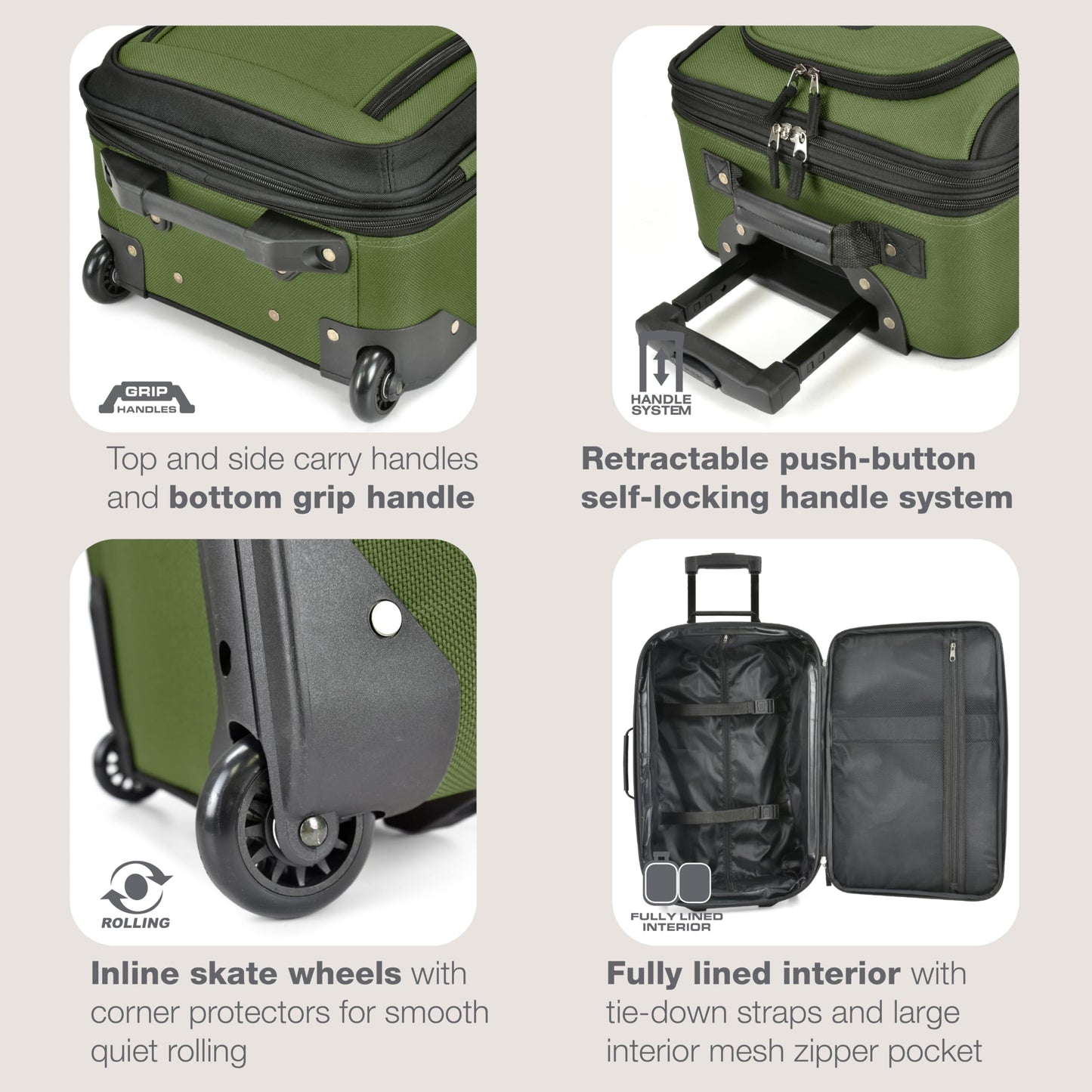 U.S. Traveler Rio Expandable Orange Carry-on