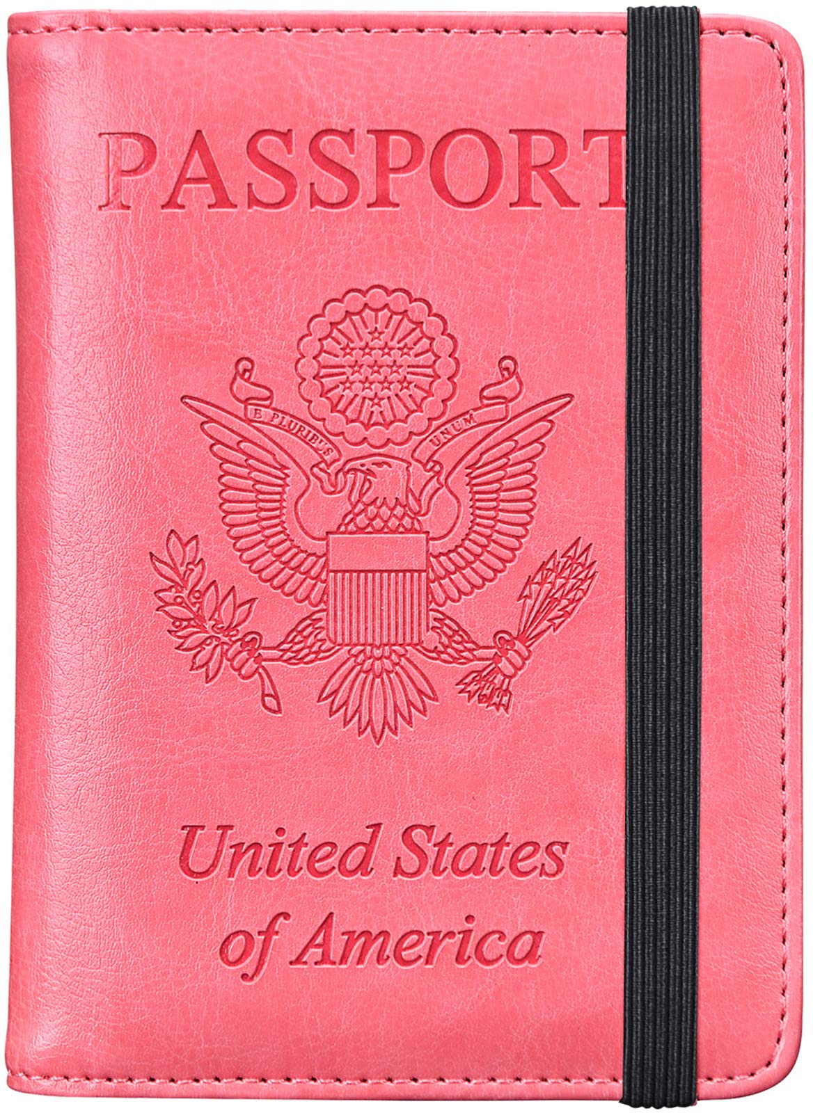 HerriaT RFID Leather Passport Wallet - Gray