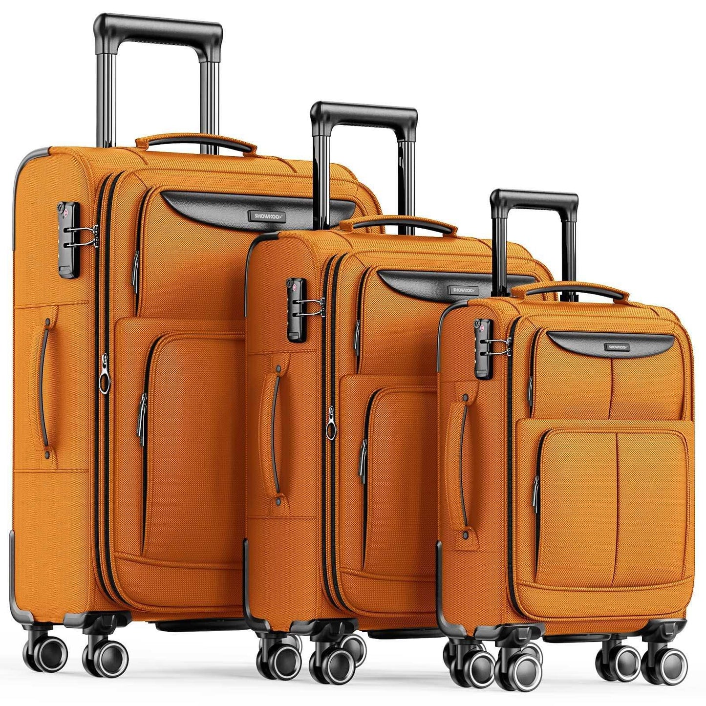 SHOWKOO Armygreen 3-Piece Expandable Luggage Set