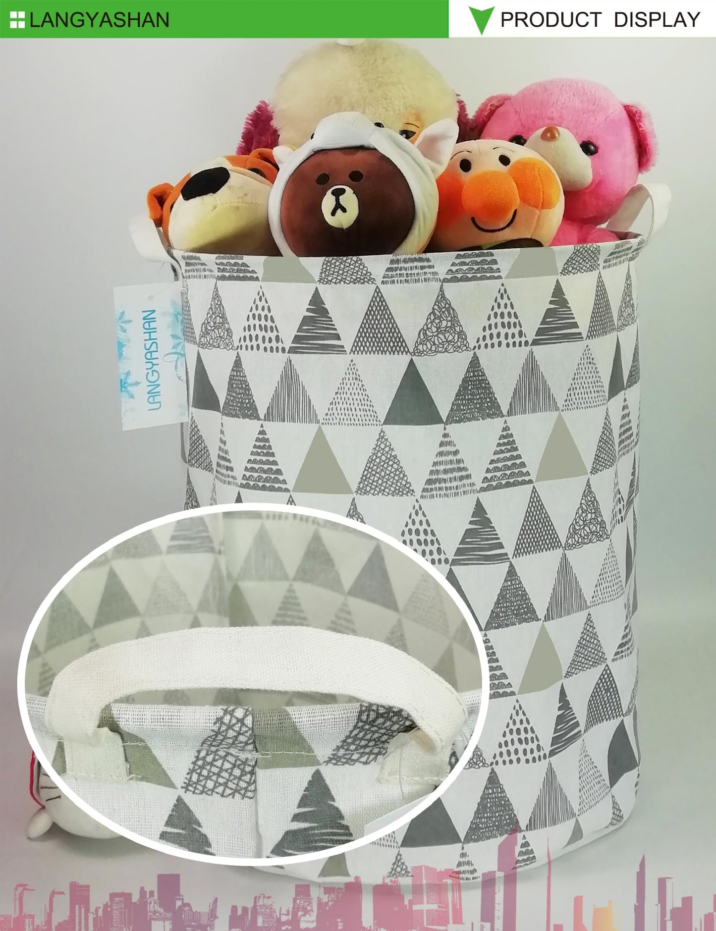Collapsible Canvas Hamper by LANGYASHAN