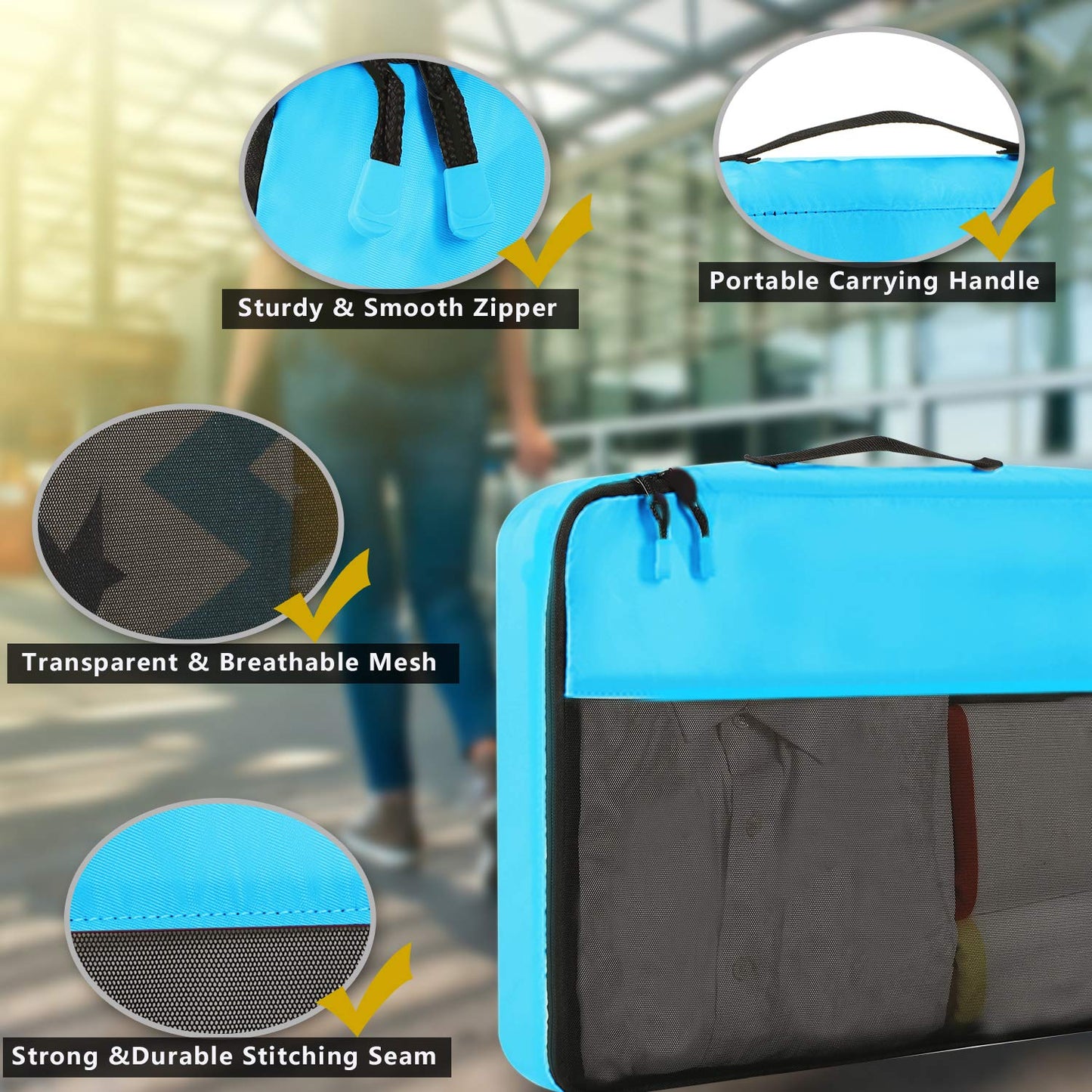 BAGAIL Travel Cubes: 8/9 Set Packing Organizers