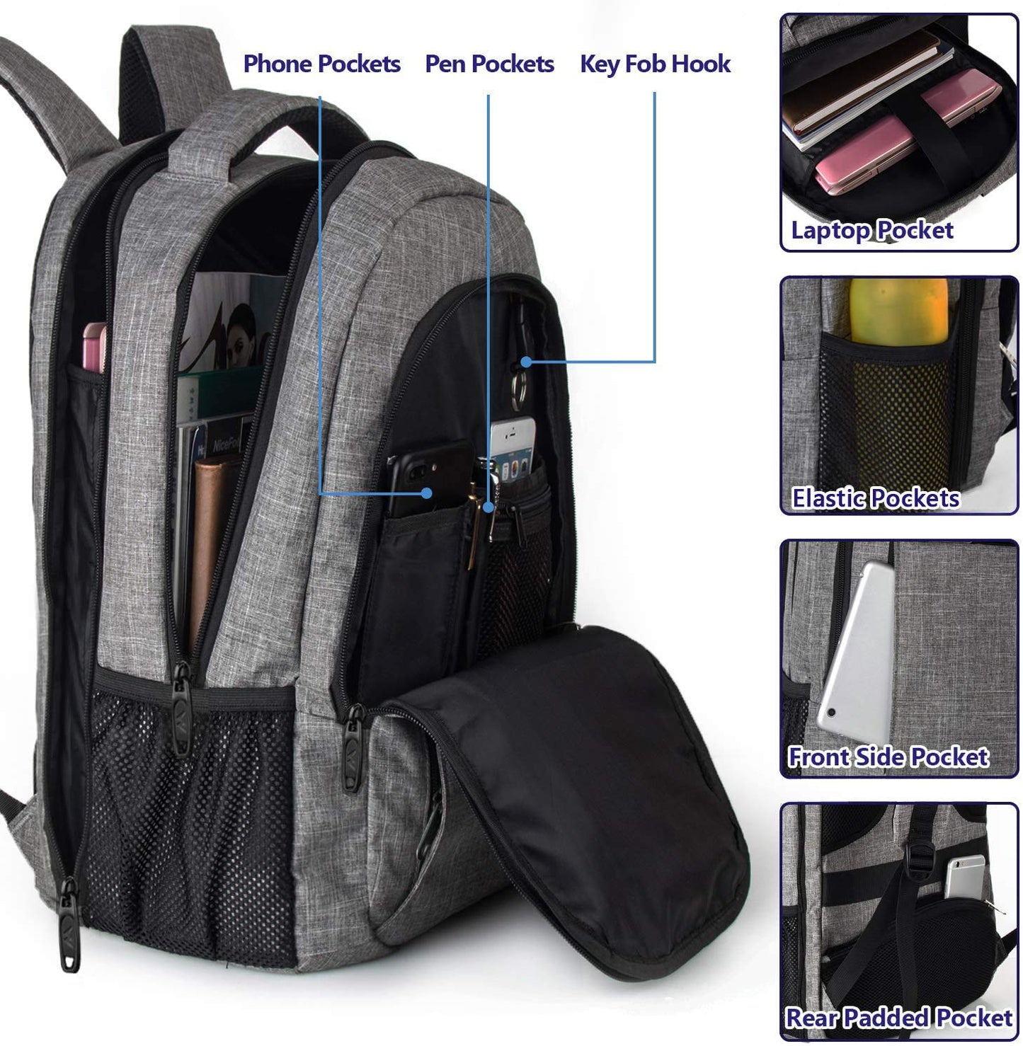MATEIN SleekGuard Laptop Backpack with USB Port