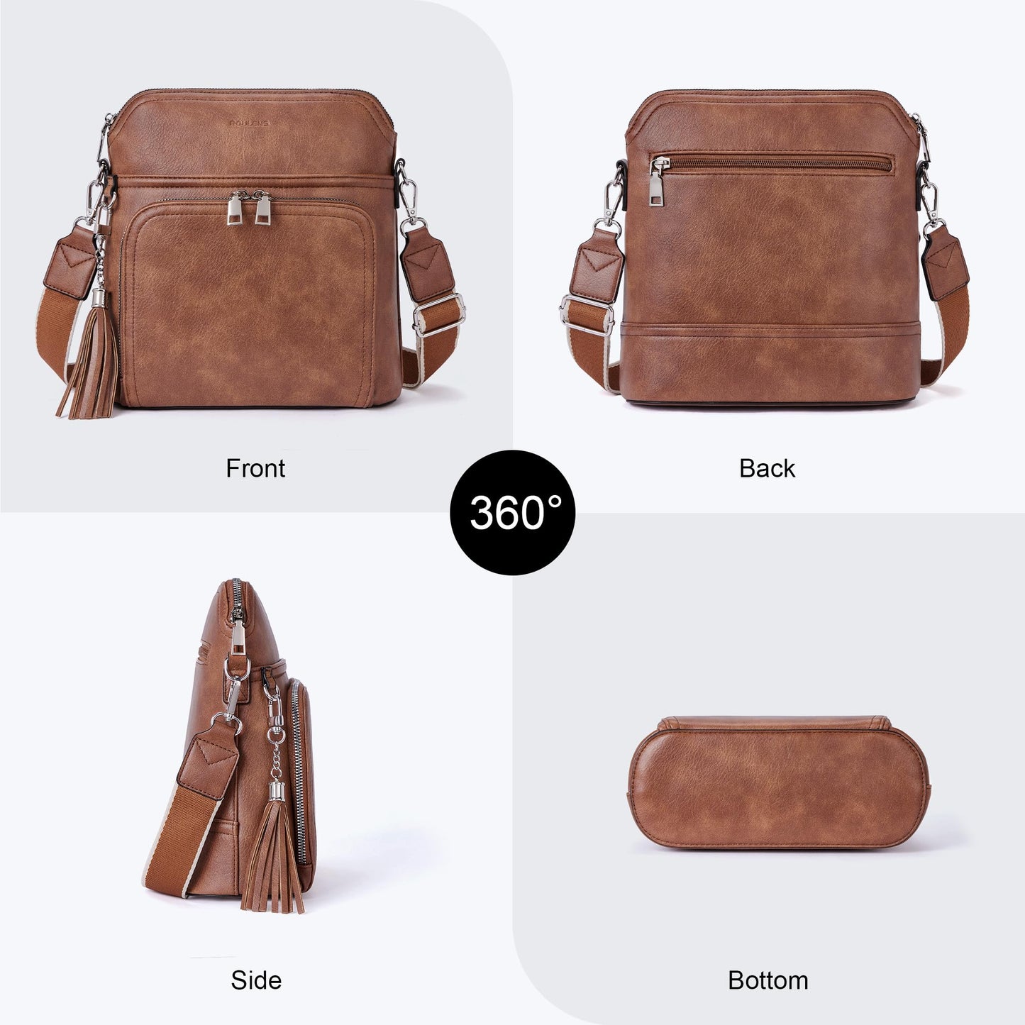 Tassel Charm Crossbody Bag for Women