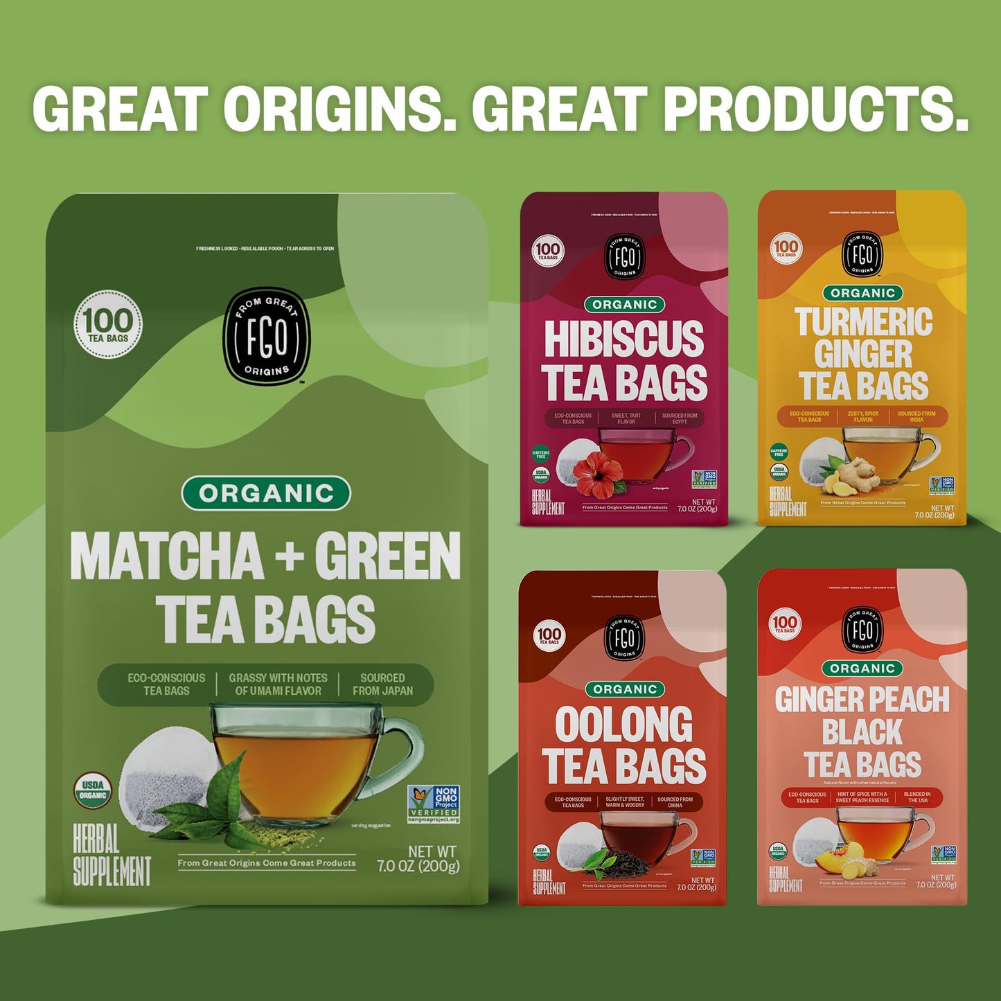 ElderZen Organic Tea - Caffeine-Free Eco Bags
