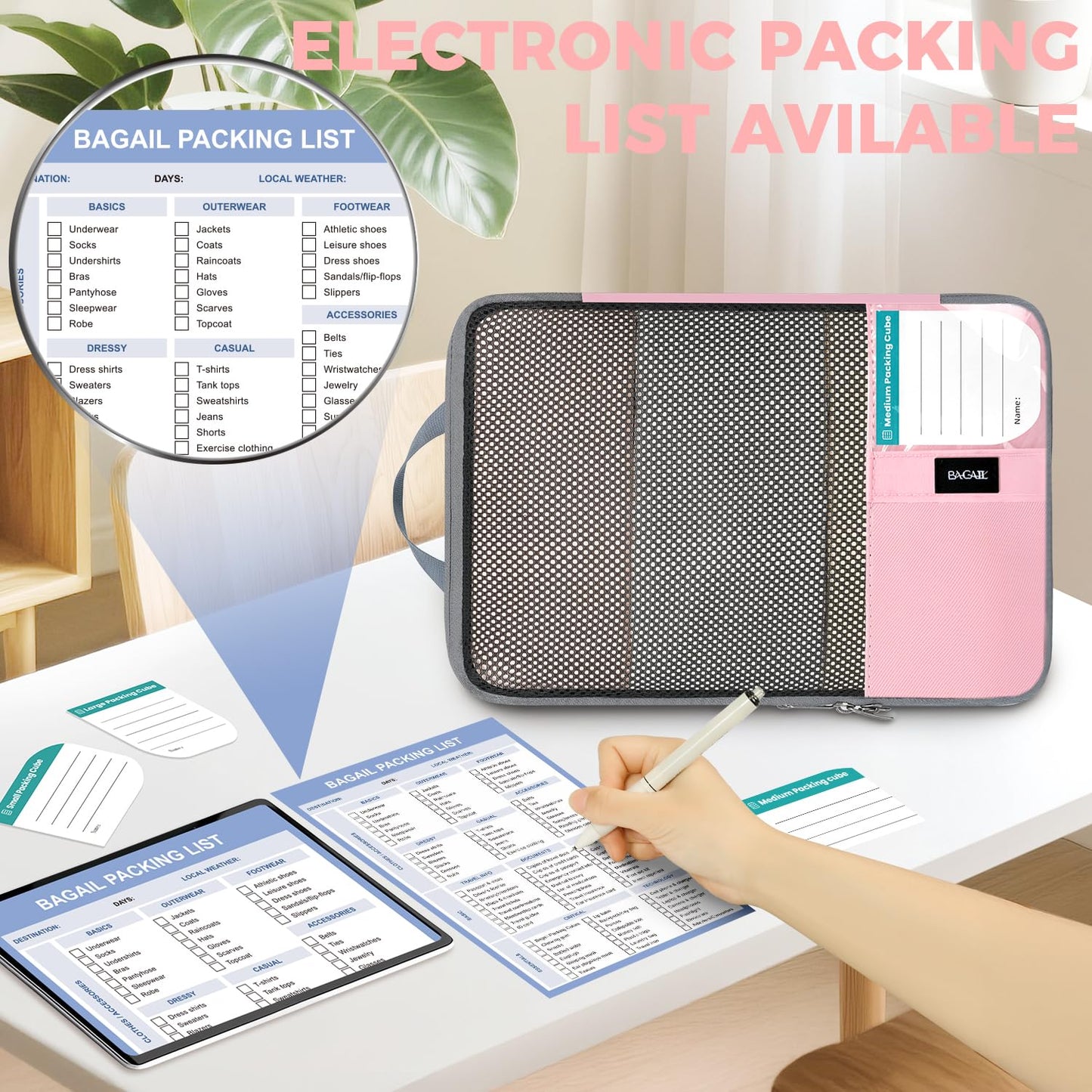 BAGAIL Expandable Travel Compression Cubes Set