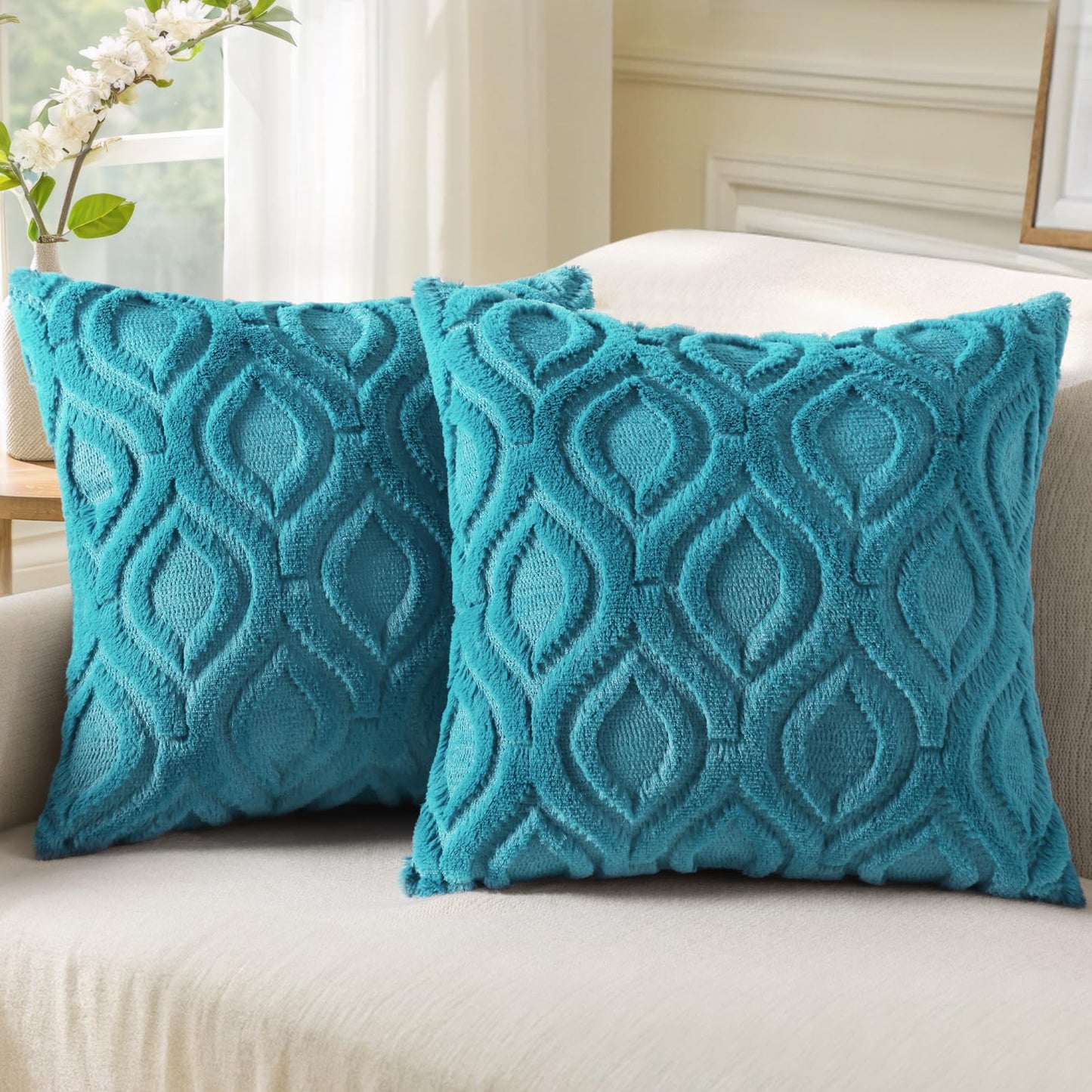 Farmhouse Faux Wool Pillow Covers