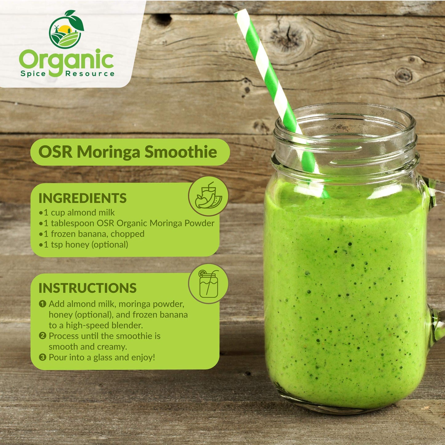 Pure Moringa Bliss - Organic Powder 1.10 lbs