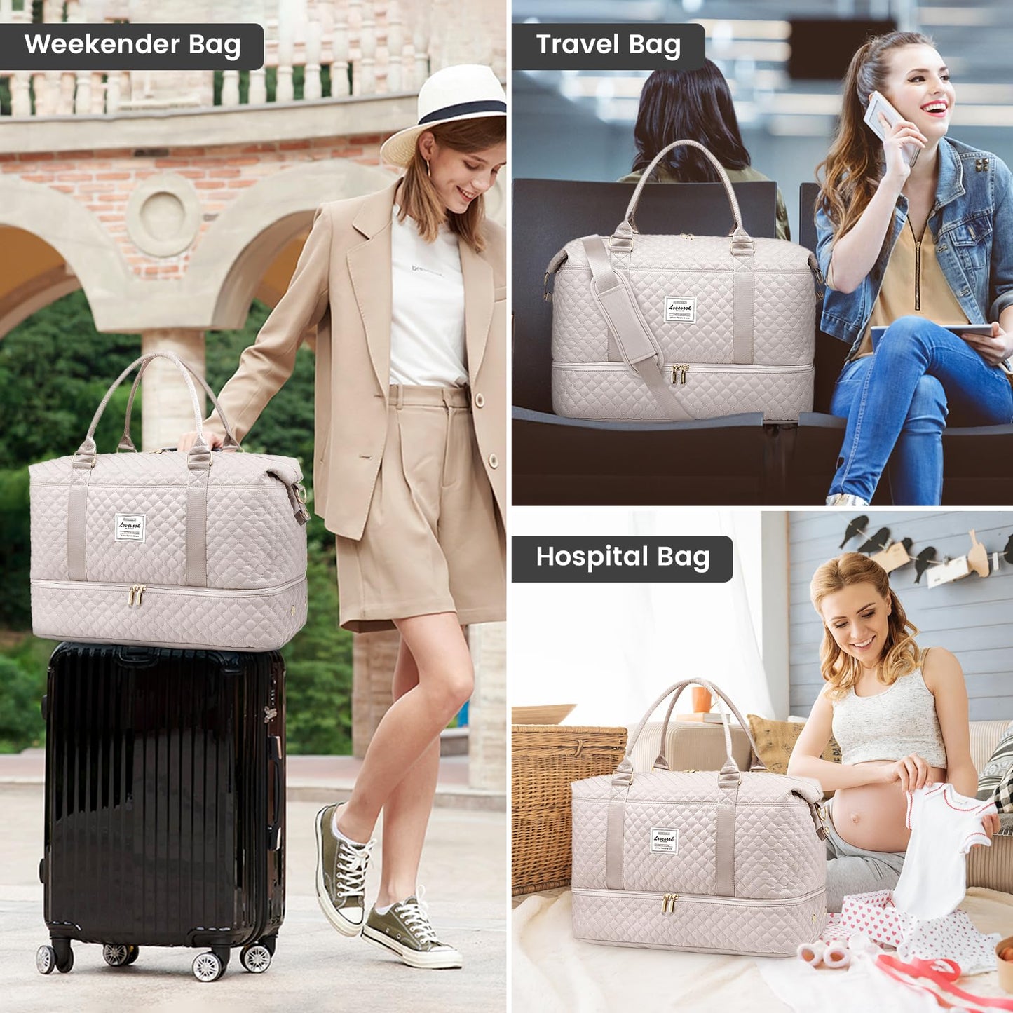 LOVEVOOK All-in-One Duffle: Travel & Gym Ready