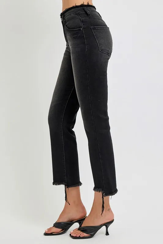 RISEN Full Size Raw Hem Cropped Flare Jeans Plus Size - Premium Women / Jeans & Denim from Trendsi - Just $48.99! Shop now at Handbags Specialist Headquarter
