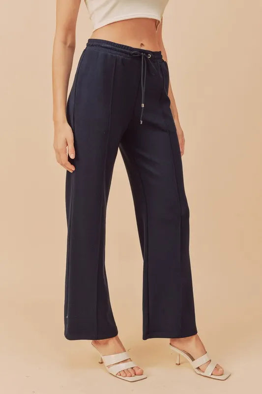 Aemi + Co Drawstring Wide Leg Pants - Premium from Trendsi - Just $49.99! Shop now at Handbags Specialist Headquarter