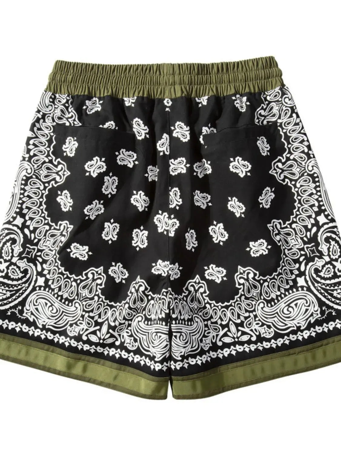 Men's Drawstring Printed Shorts with Pockets.