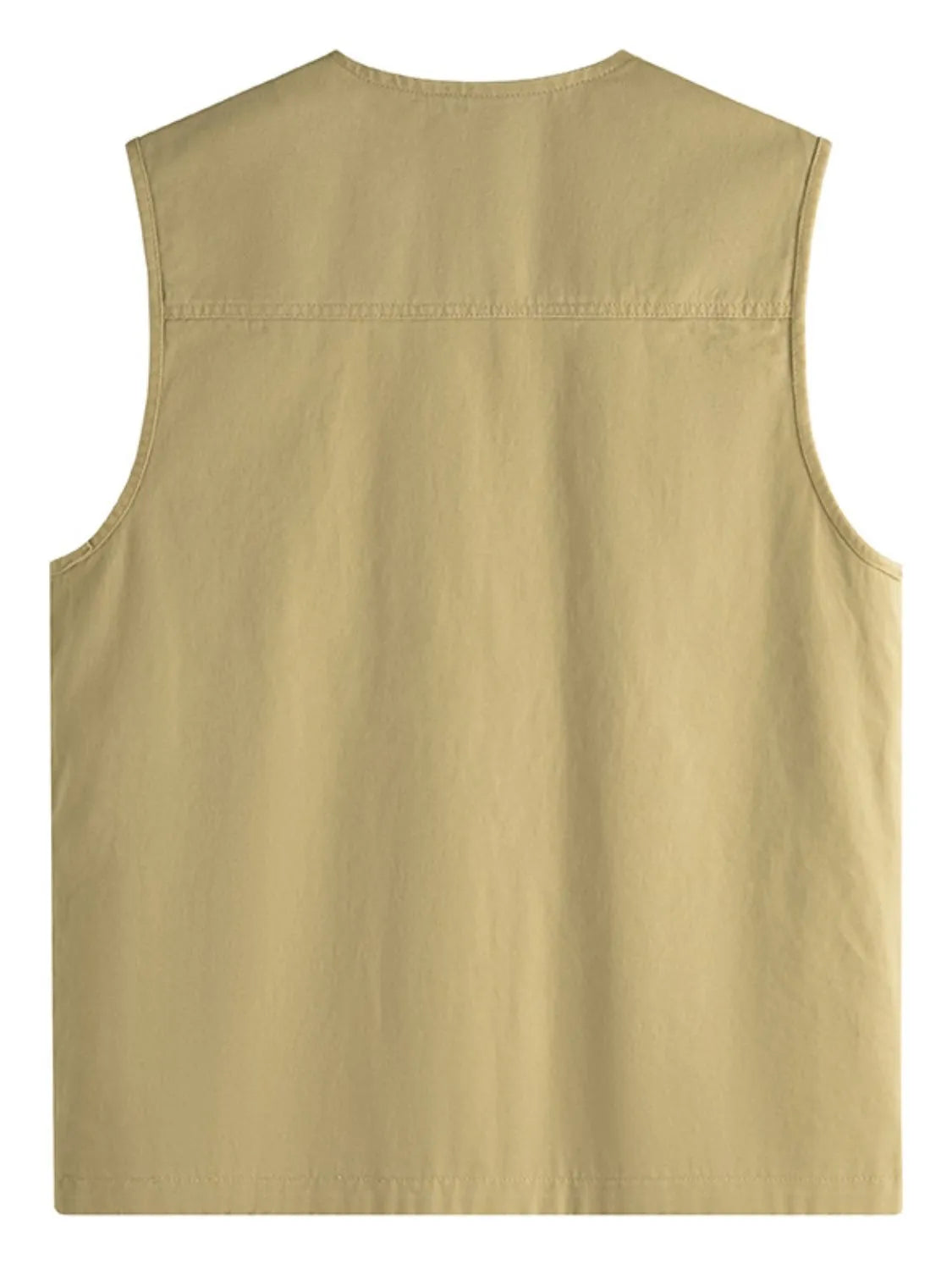 Men's Plus Size Zip Up V-Neck Vest - Premium Men's Zip Up Vest from Trendsi - Just $79.05! Shop now at Handbags Specialist Headquarter