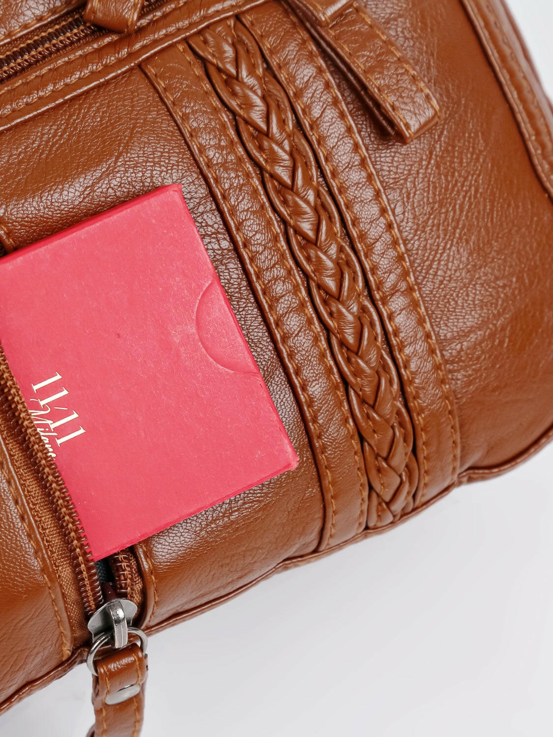 PU Leather Adjustable Strap Shoulder Bag.