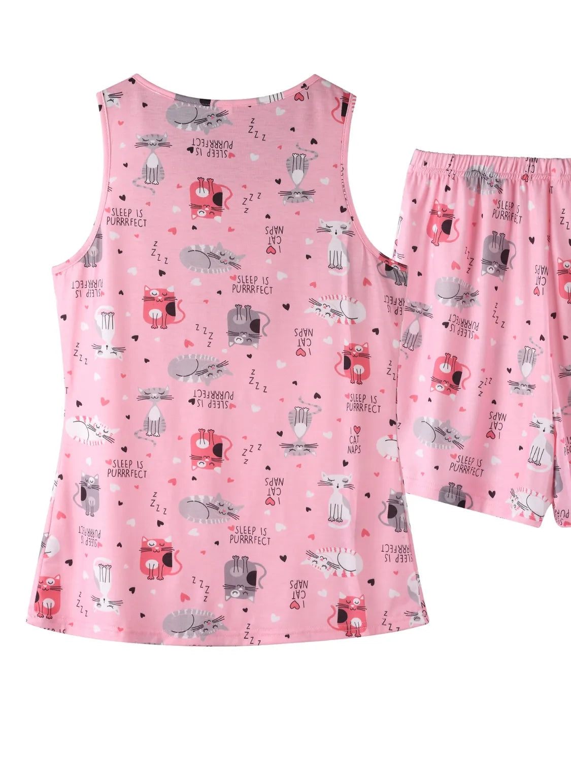 Printed Round Neck Top and Shorts Lounge Set - Premium sleepwear from Trendsi - Just $27.99! Shop now at Handbags Specialist Headquarter