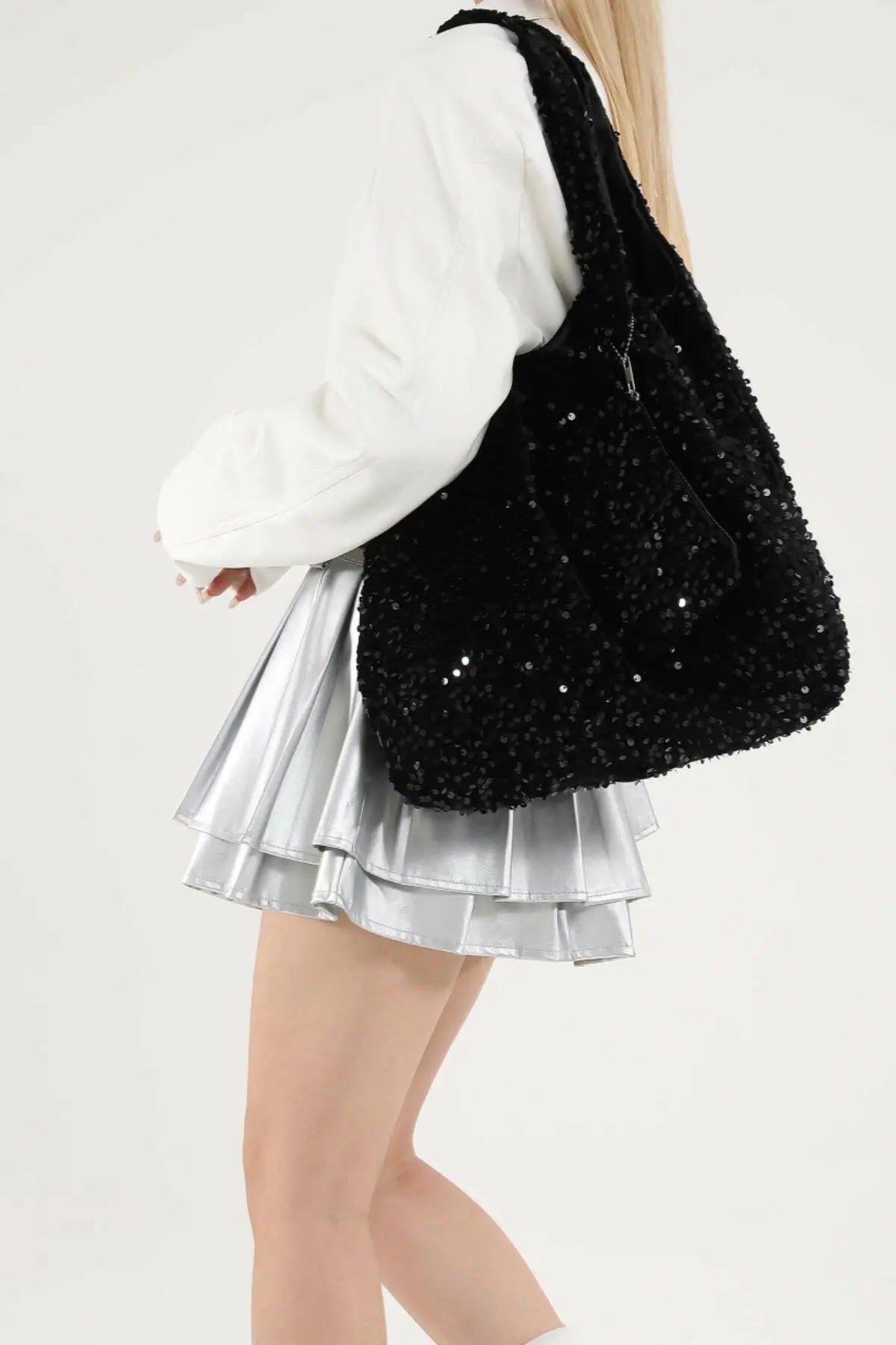 Sequin Polyester Handbag.