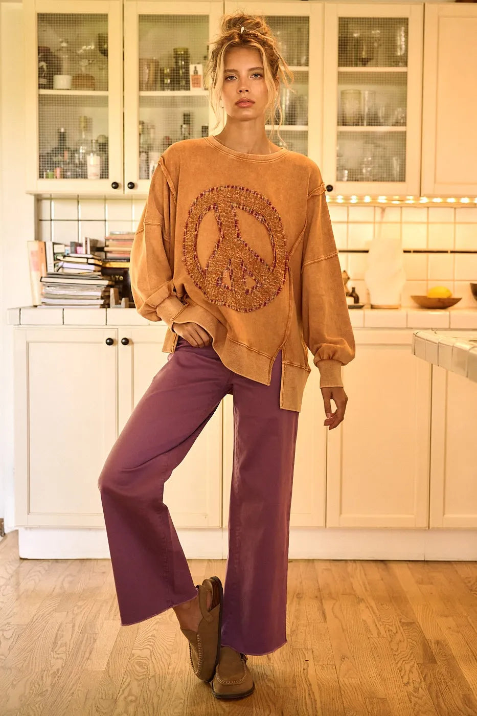 Mittoshop Twill High Waisted Button Fly Wide Leg Pants - Premium Women Pants from Trendsi - Just $56.99! Shop now at Handbags Specialist Headquarter