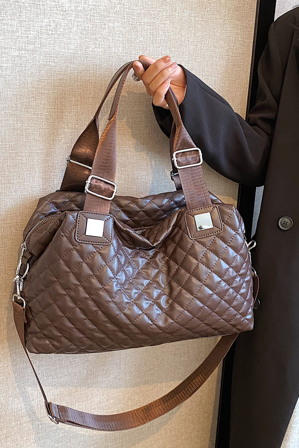 PU Leather Handbag - Premium Handbags from Trendsi - Just $33.99! Shop now at Handbags Specialist Headquarter