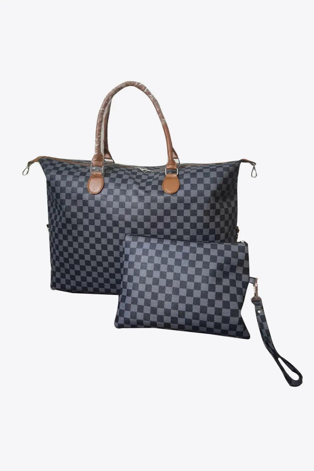 Checkered Two-Piece Bag Set.