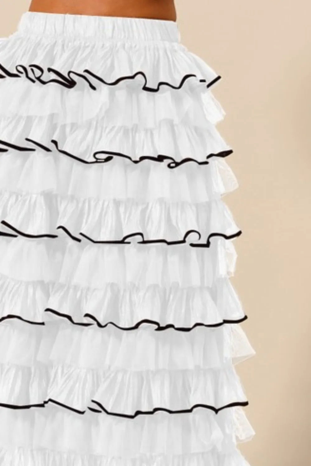 SO ME Layered Ruffled Tulle Maxi Skirt - Premium Skirts from Trendsi - Just $40.99! Shop now at Handbags Specialist Headquarter