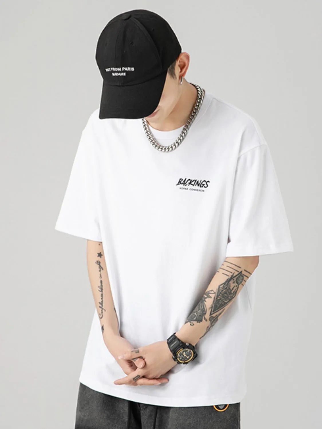 Men's Full Size Round Neck Half Sleeve T-Shirt Plus Size - Premium Men's T Shirt from Trendsi - Just $29.64! Shop now at Handbags Specialist Headquarter