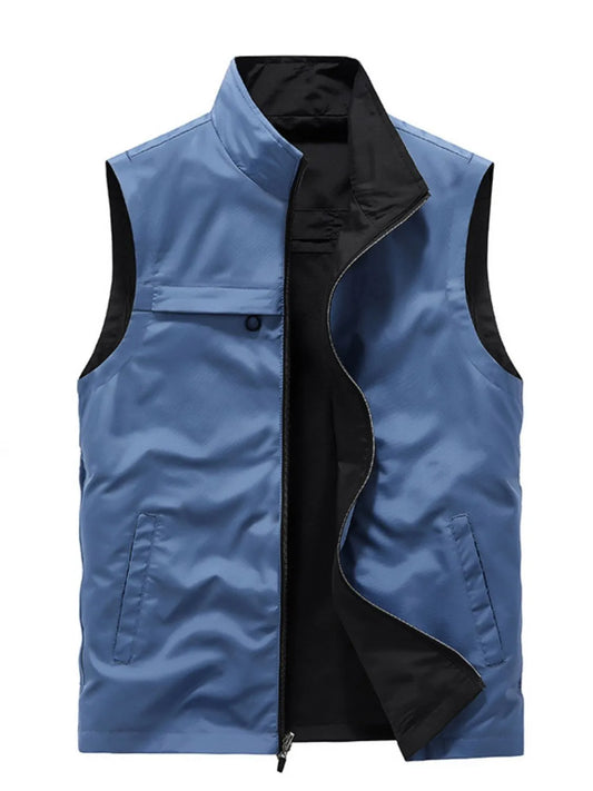 Men's Plus Size Zip Up Vest - Premium Men's Zip Up Vest from Trendsi - Just $88.80! Shop now at Handbags Specialist Headquarter