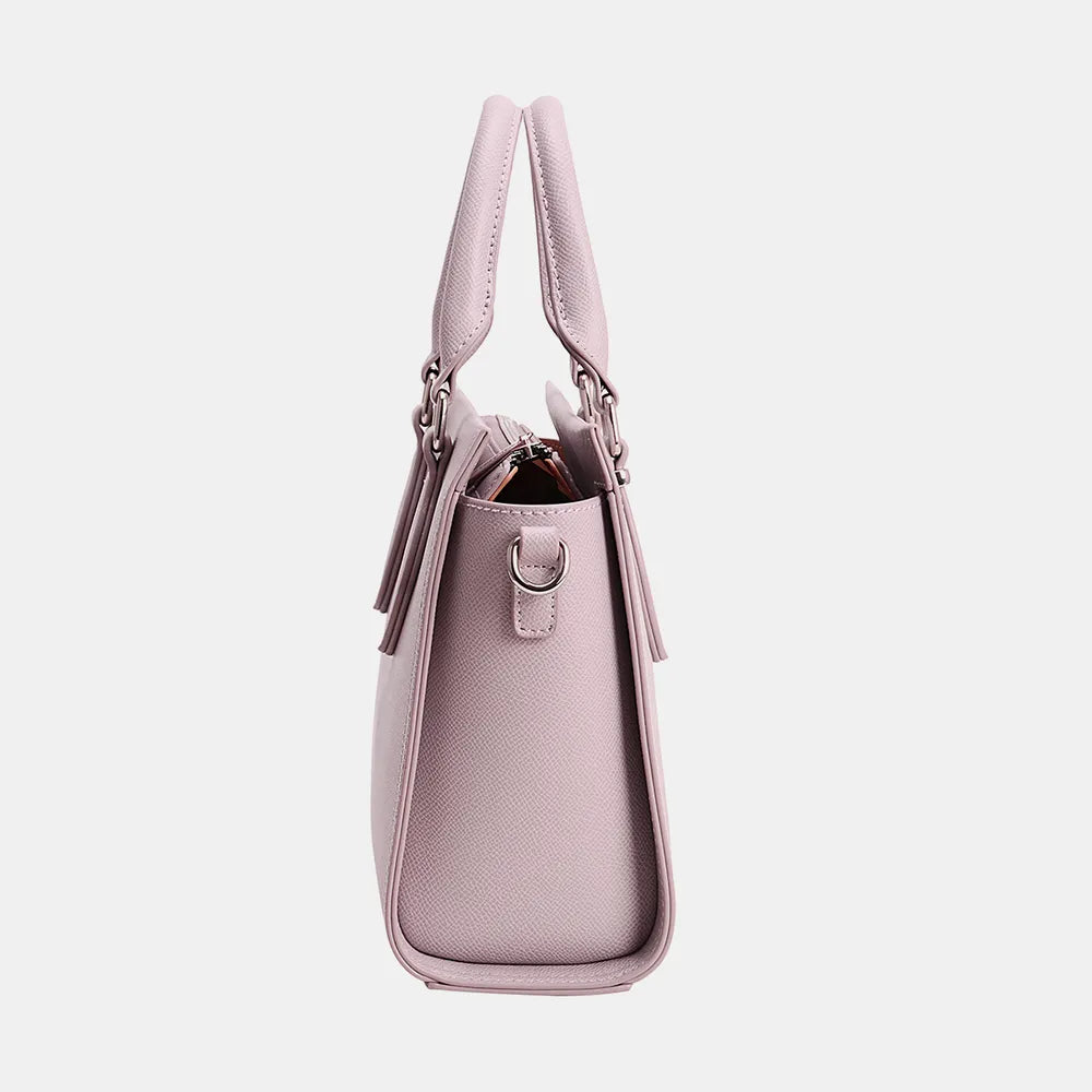 David Jones PU Leather Handbag - Premium Tote Bag from Trendsi - Just $44.99! Shop now at Handbags Specialist Headquarter
