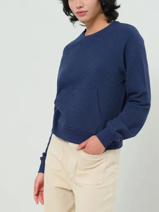 HYFVE Raglan Sleeve Pocket Sweatshirt - Premium Sleepwear from Trendsi - Just $33.99! Shop now at Handbags Specialist Headquarter