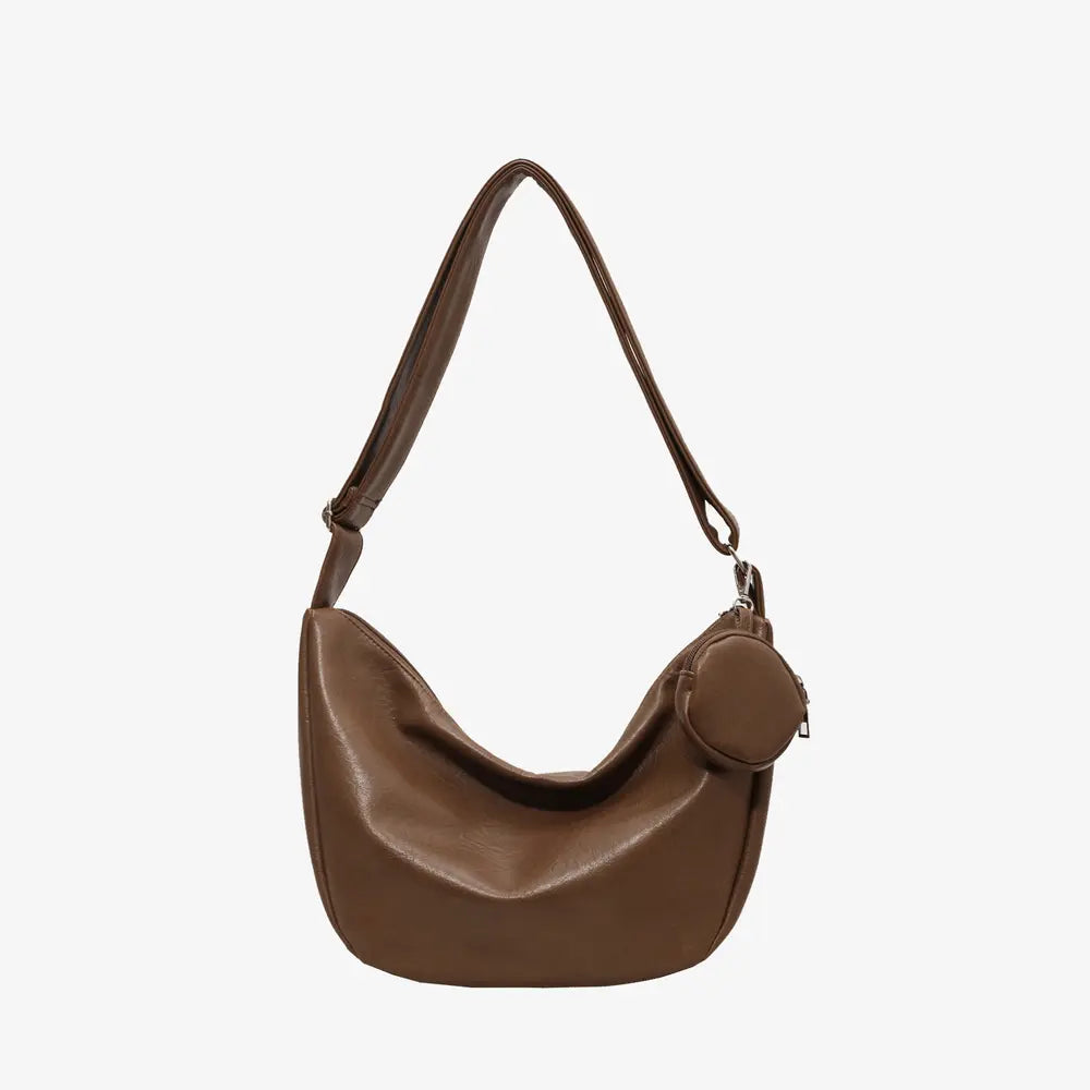 PU Leather Crossbody Bag with Small Purse - Premium handbags from Trendsi - Just $28.99! Shop now at Handbags Specialist Headquarter