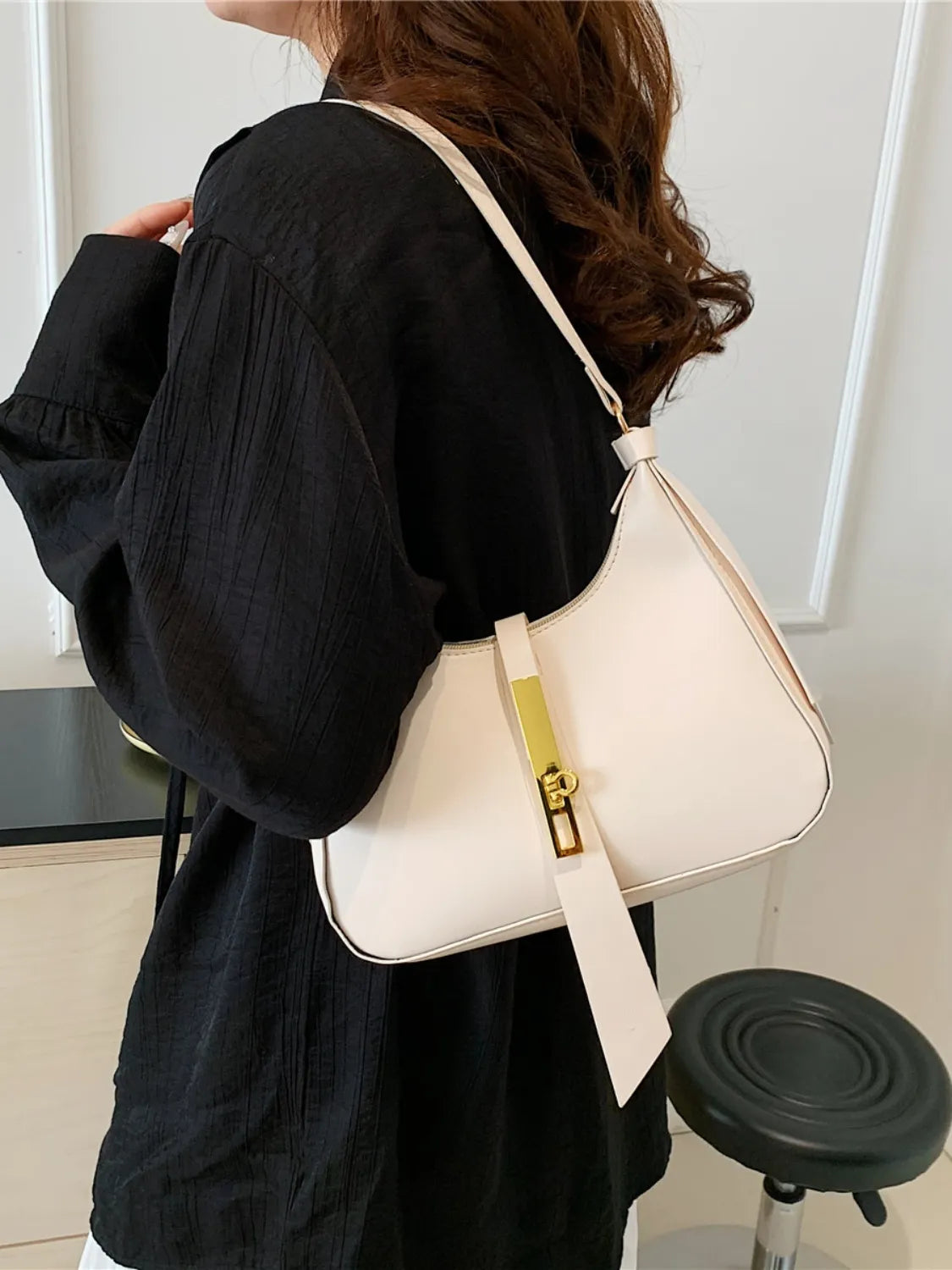 PU Leather Shoulder Bag.