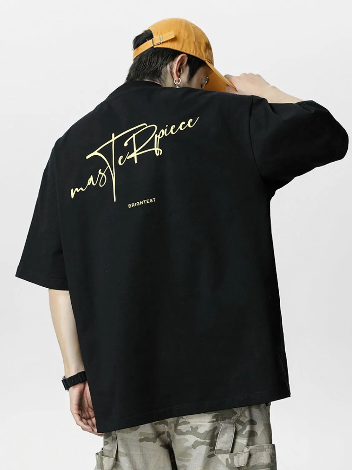 Men's Plus Size Round Neck Letter Graphic T-Shirt - Premium Men's T-Shirt from Trendsi - Just $27.99! Shop now at Handbags Specialist Headquarter