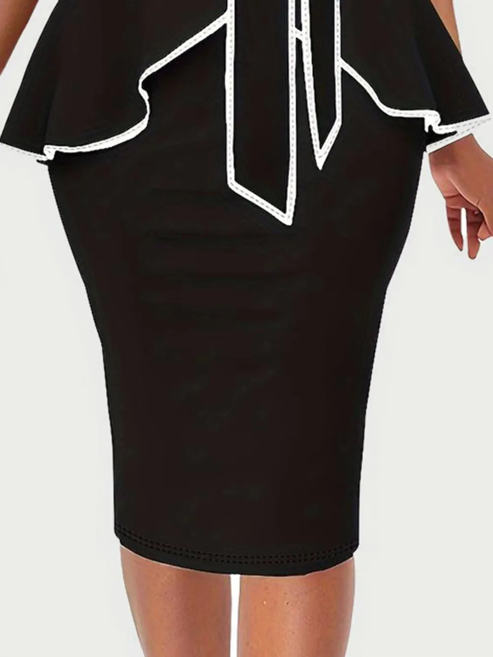 Plus Size Cutout Contrast Sleeveless Dress - Premium Dresses from Trendsi - Just $35.99! Shop now at Handbags Specialist Headquarter