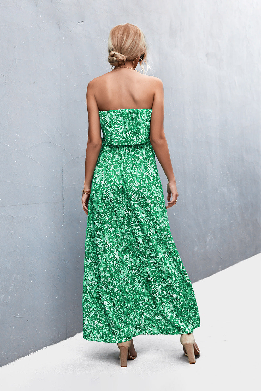 Strapless Split Maxi Dress - Premium Maxi Dress from Trendsi - Just $31.99! Shop now at Handbags Specialist Headquarter