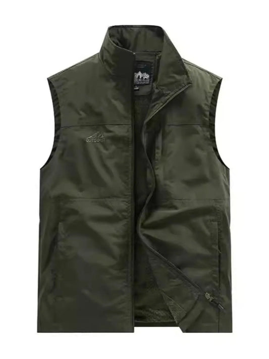 Men's Plus Size Zip Up Vest - Premium Men's Zip Up Vest from Trendsi - Just $74.19! Shop now at Handbags Specialist Headquarter