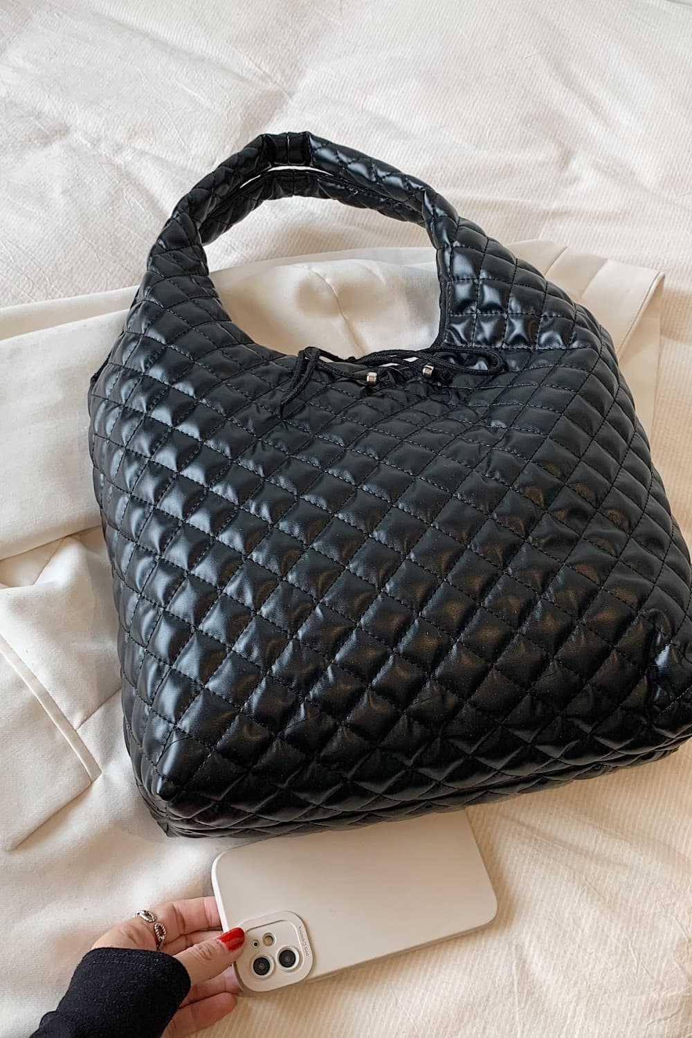 PU Leather Handbag - Premium Tote Bag from Trendsi - Just $39.99! Shop now at Handbags Specialist Headquarter