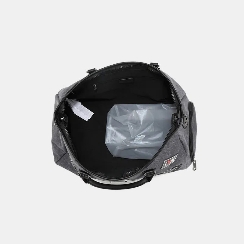 Nicole Lee USA Denim Patch Duffel - Premium travel-bag from Trendsi - Just $92.99! Shop now at Handbags Specialist Headquarter