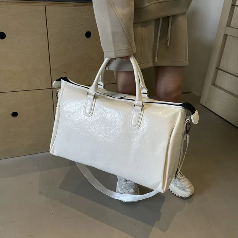 PU Leather Oversize Travel Bag - Premium travel-bag from Trendsi - Just $50.99! Shop now at Handbags Specialist Headquarter