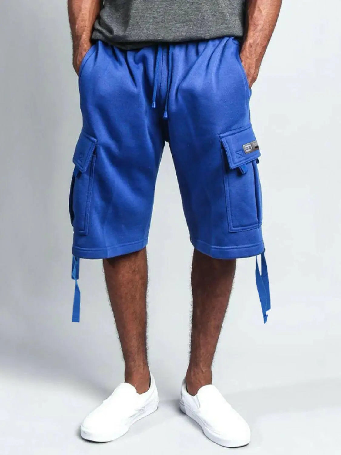 Men's Full Size Drawstring Shorts with Pockets Plus Size.