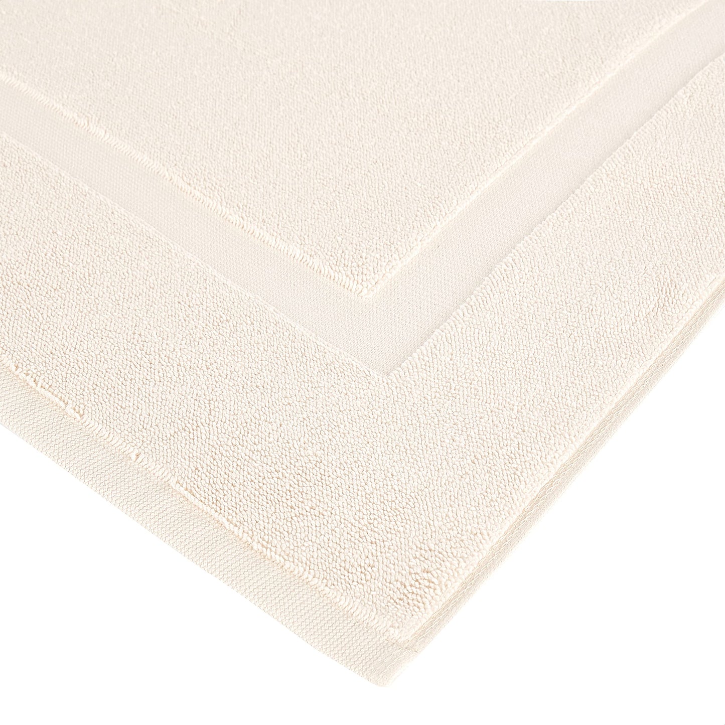 Soft Silver Banded Bath Rug Mat