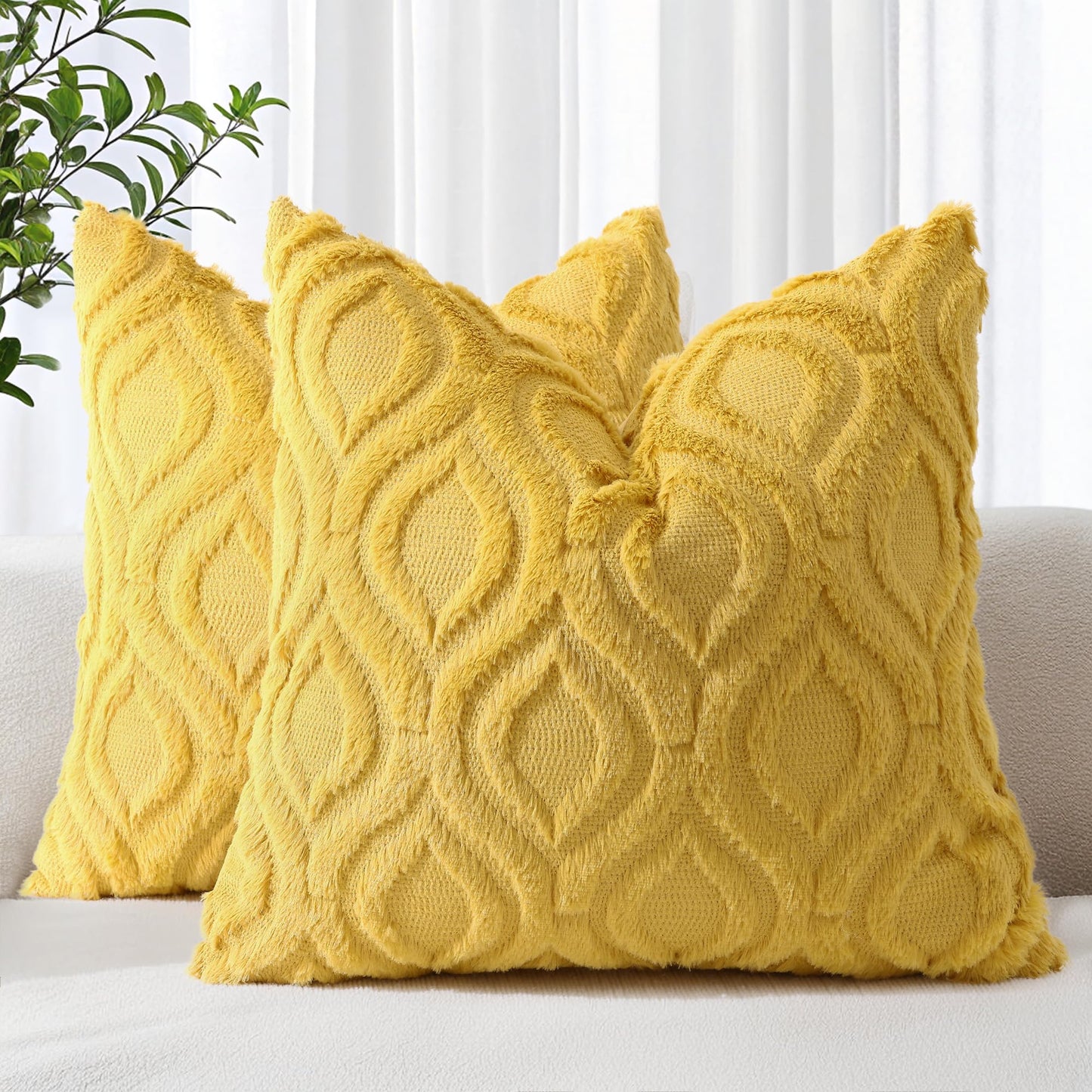 Farmhouse Faux Wool Pillow Covers